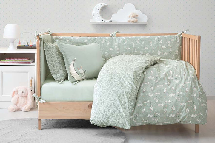 Set přikrývky a polštáře do dětské postýlky Rabbit, povlečení, prostěradla a povlaků na polštář