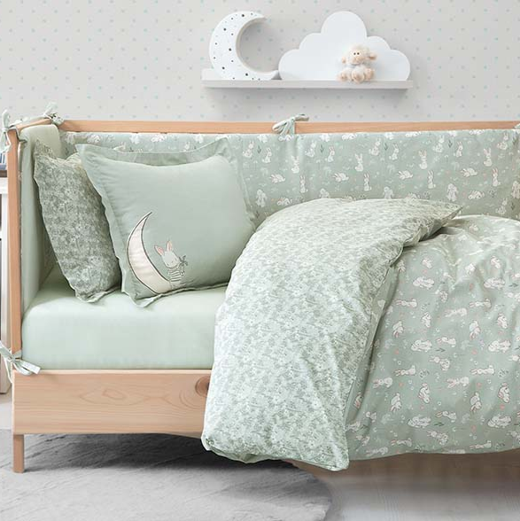 Rabbit Baby Sleep Set, 100% Cotton, 8 pieces set