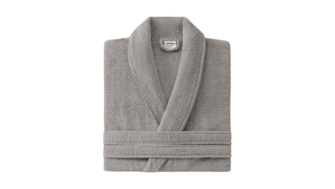 Classic Bathrobe Essentials, 100% Cotton Jersey, Grey, size L/XL