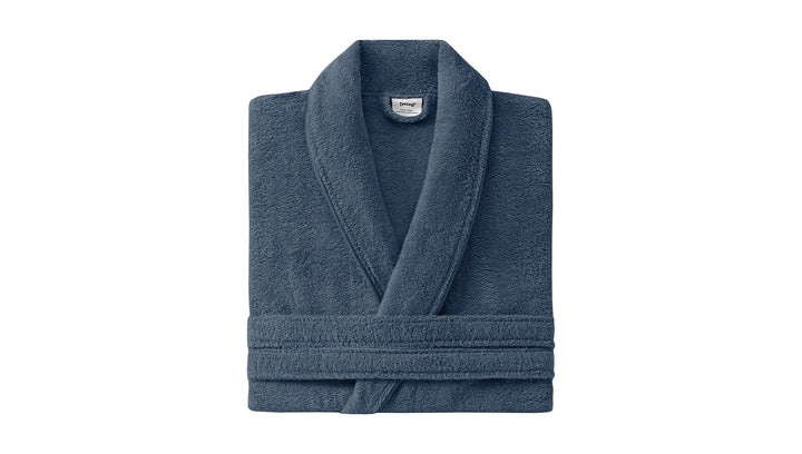 Classic Bathrobe Essentials, 100% Cotton Jersey, Navy, size S/M