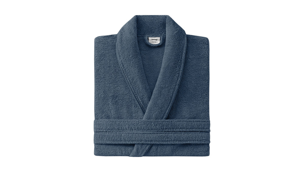 Classic Bathrobe Essentials, 100% Cotton Jersey, Navy, size L/XL