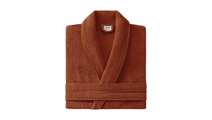 Classic Bathrobe Essentials, 100% Cotton Jersey, Brick, size L/XL