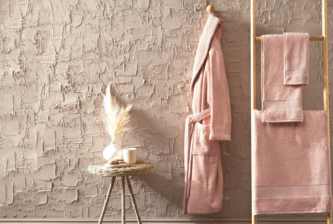 Classic Bathrobe Essentials, 100% Cotton Jersey, Pink, size L/XL
