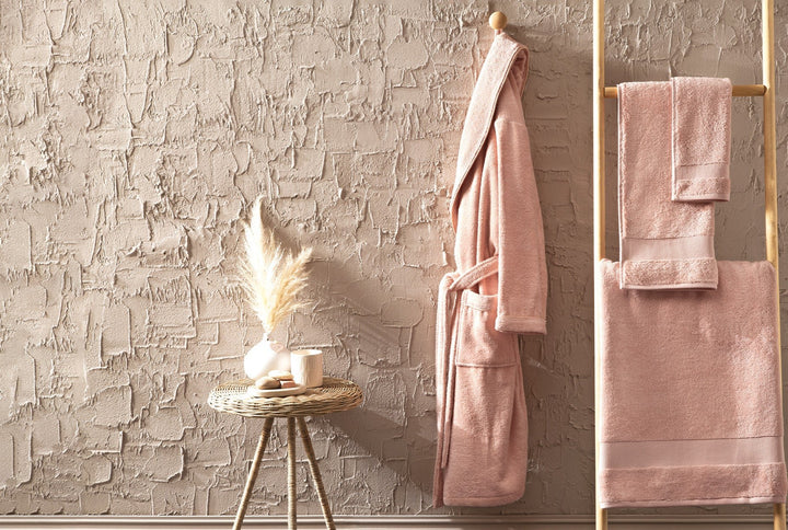 Classic Bathrobe Essentials, 100% Cotton Jersey, Pink, size L/XL