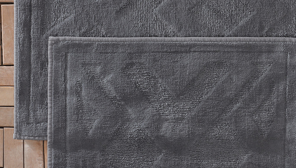 Milo Cotton Bath Mat Set, 2 pcs, Anthracite, 60x100 cm + 50x60 cm