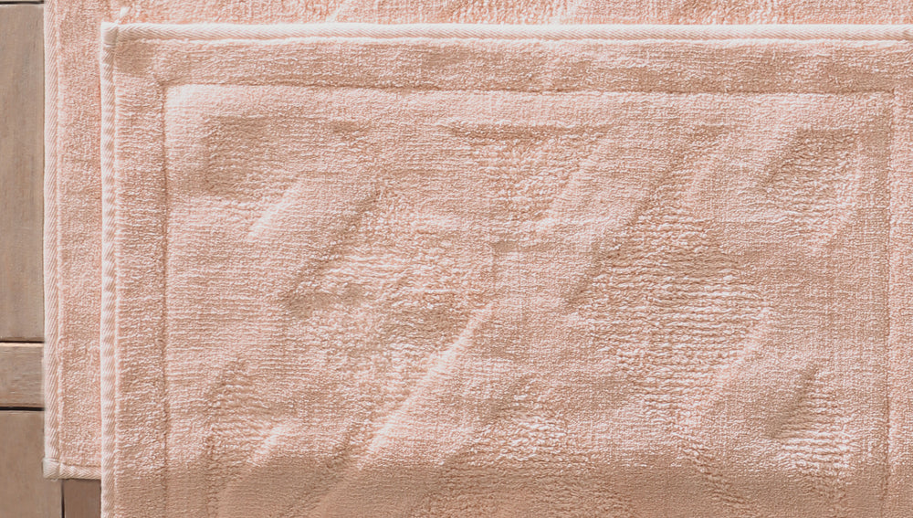 Milo Cotton Bath Mat Set, 2 pcs, Pink, 60x100 cm + 50x60 cm