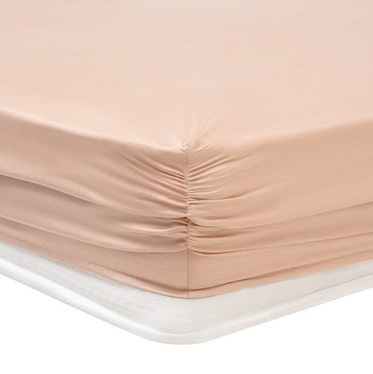 Shelly Maisy Fitted Sheet, Bamboo Sateen, pink, 180x200 cm