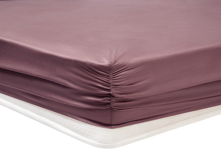 Shelly Maisy Fitted Sheet, Bamboo Sateen, purple, 180x200 cm