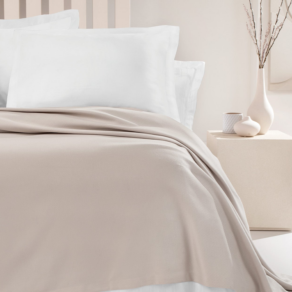 Bamboo Luxury Throw Blanket Anders, Beige, 200x220 cm