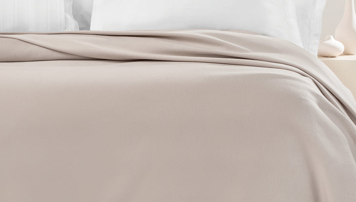 Bamboo Luxury Throw Blanket Anders, Beige, 200x220 cm