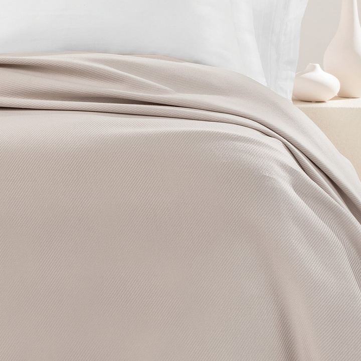 Bamboo Luxury Throw Blanket Anders, Beige, 200x220 cm
