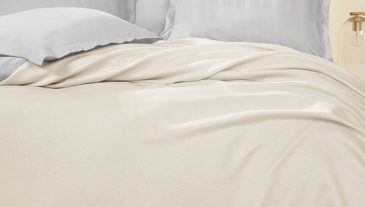 Bamboo Luxury Throw Blanket Anders, Cream, 200x220 cm