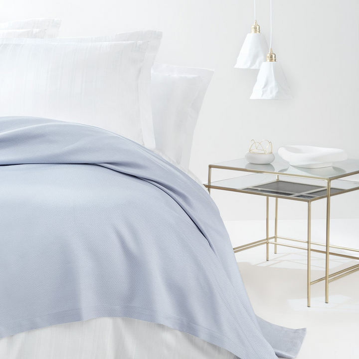 Bamboo Luxury Throw Blanket Anders, Light Blue, 200x220 cm