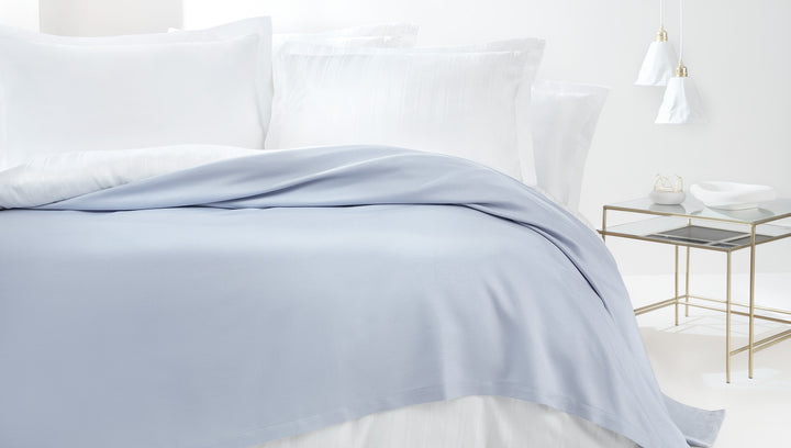 Bamboo Luxury Throw Blanket Anders, Light Blue, 160x220 cm