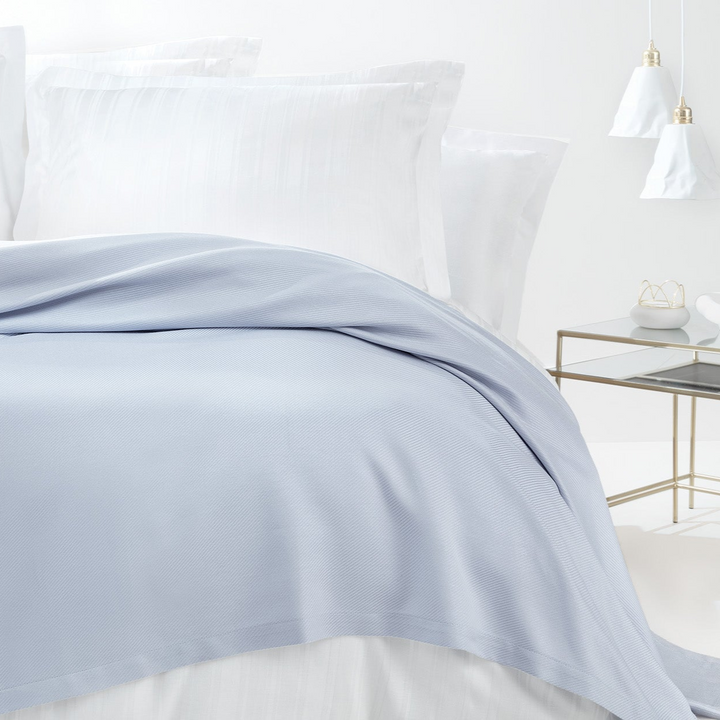Bamboo Luxury Throw Blanket Anders, Light Blue, 160x220 cm