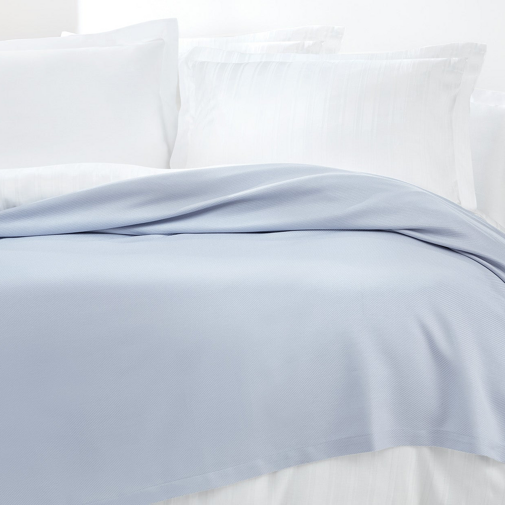 Bamboo Luxury Throw Blanket Anders, Light Blue, 200x220 cm