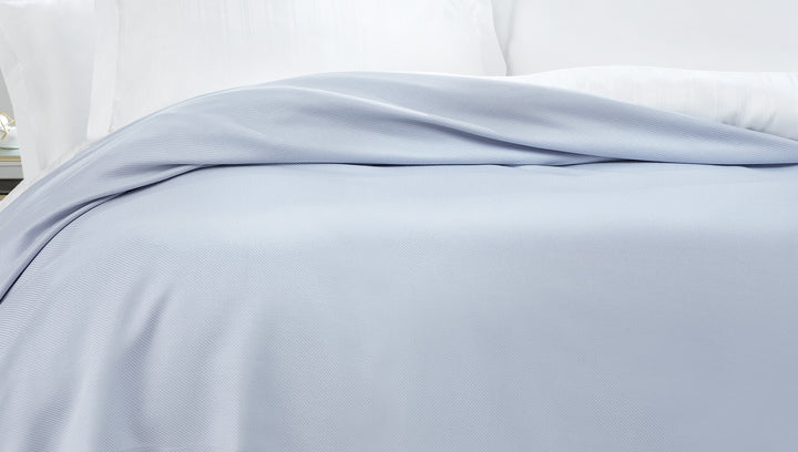 Bamboo Luxury Throw Blanket Anders, Light Blue, 160x220 cm