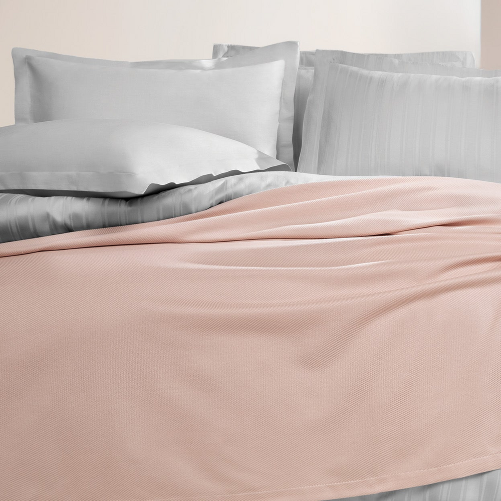 Bamboo Luxury Throw Blanket Anders, Powder Pink, 160x220 cm