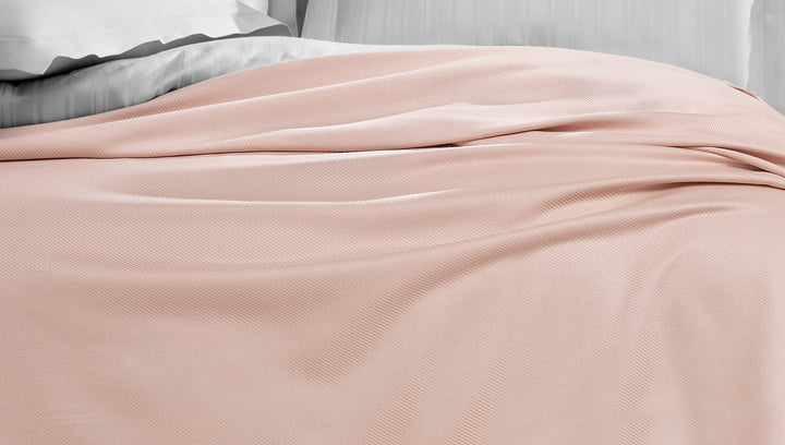 Bamboo Luxury Throw Blanket Anders, Powder Pink, 200x220 cm