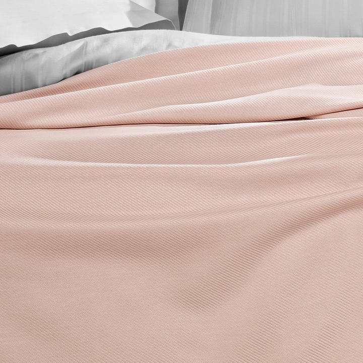 Bamboo Luxury Throw Blanket Anders, Powder Pink, 200x220 cm