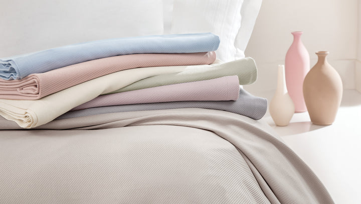 Bamboo Luxury Throw Blanket Anders, Powder Pink, 200x220 cm