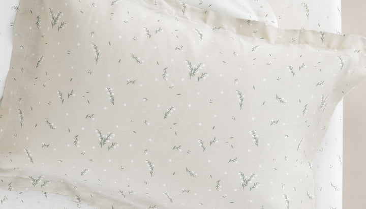Bamboo Throw Set Ramona, with Fitted Sheet and Pillowcase, Beige, 200x220 cm
