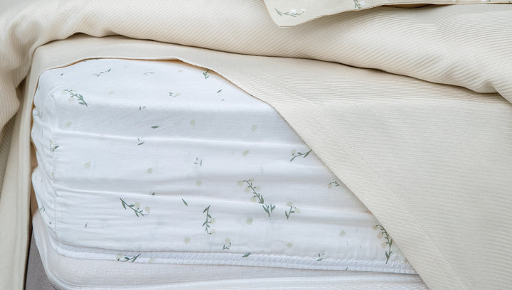 Bamboo Throw Set Ramona, with Fitted Sheet and Pillowcase, Beige, 200x220 cm