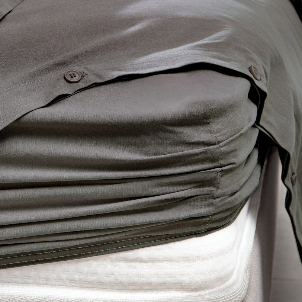 Duvet Cover Set Plain, 100% Renforcé Cotton, Anthracite, 240x220 cm