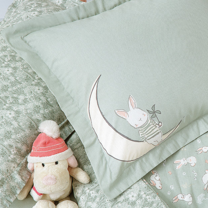 Set přikrývky a polštáře do dětské postýlky Rabbit, povlečení, prostěradla a povlaků na polštář