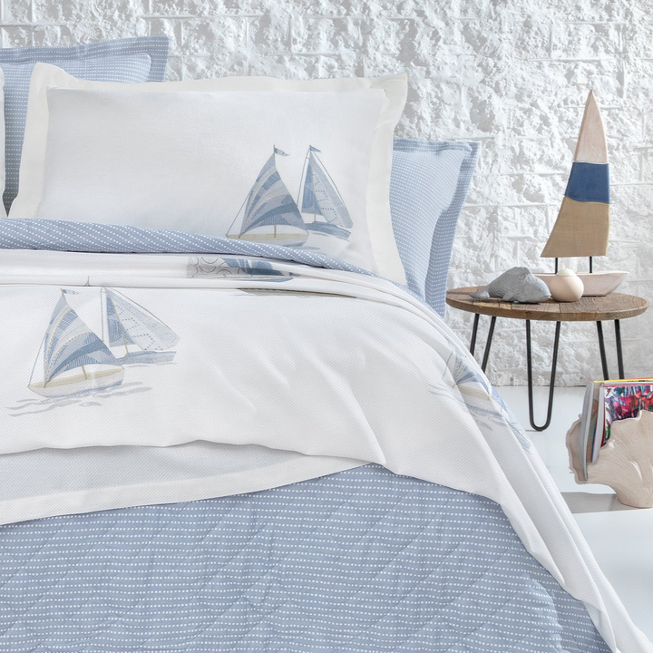 Cotton Bedspread Set Morian, with Throw, Fitted Sheet and Pillowcases, 170x230 cm