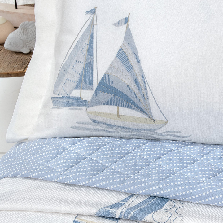 Cotton Bedspread Set Morian, with Throw, Fitted Sheet and Pillowcases, 170x230 cm