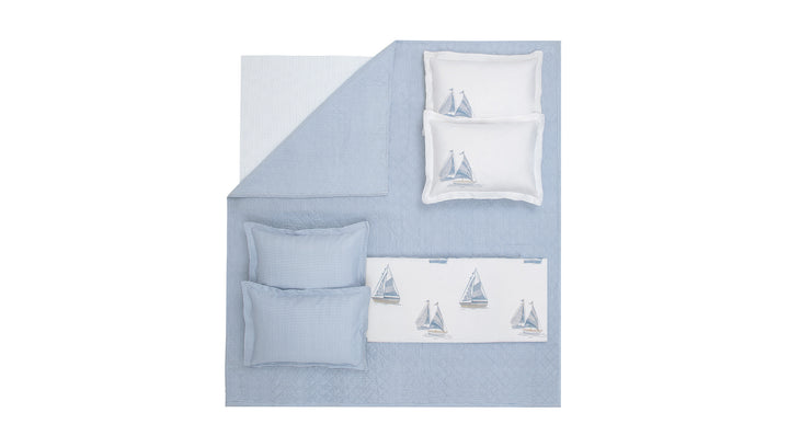 Cotton Bedspread Set Morian, with Throw, Fitted Sheet and Pillowcases, 220x230 cm