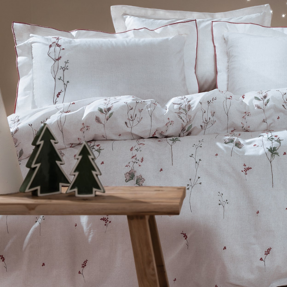 Cotton Duvet Cover Set Liset, with Bed Sheet, 240x220 cm