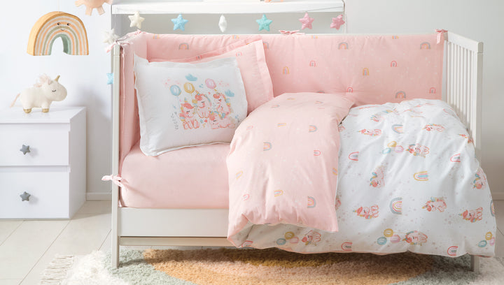 Unicorn Baby Sleep Set, 100% Cotton, 8 pieces set
