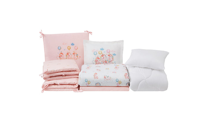 Unicorn Baby Sleep Set, 100% Cotton, 8 pieces set