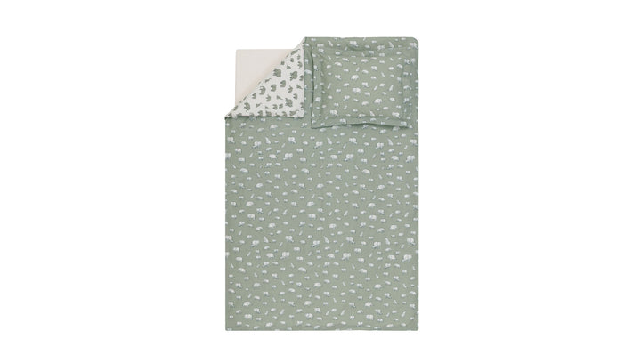 Baby Bedding Set Poovey, for Crib, 100% Renforcé Cotton, light green 100x150 cm