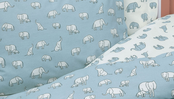 Baby Bedding Set Poovey, for Crib, 100% Renforcé Cotton, blue, 100x150 cm