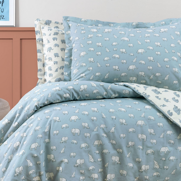 Kids' Bedding Set Poovey, 100% Renforcé Cotton, blue, 160x220 cm