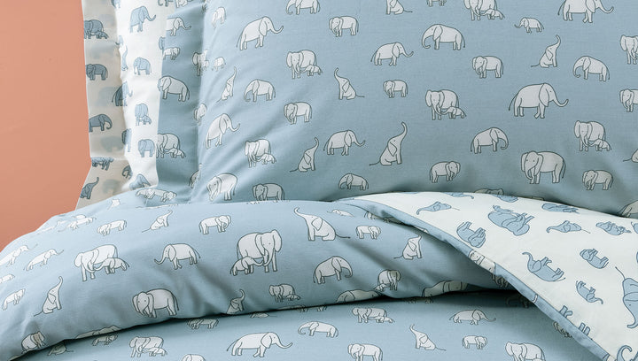 Kids' Bedding Set Poovey, 100% Renforcé Cotton, blue, 160x220 cm