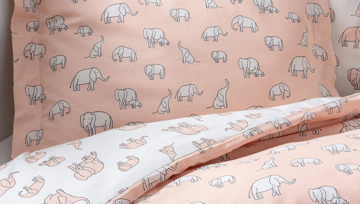 Baby Bedding Set Poovey, for Crib, 100% Renforcé Cotton, pink, 100x150 cm