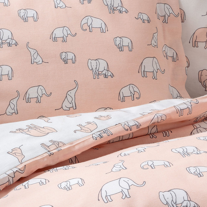 Baby Bedding Set Poovey, for Crib, 100% Renforcé Cotton, pink, 100x150 cm