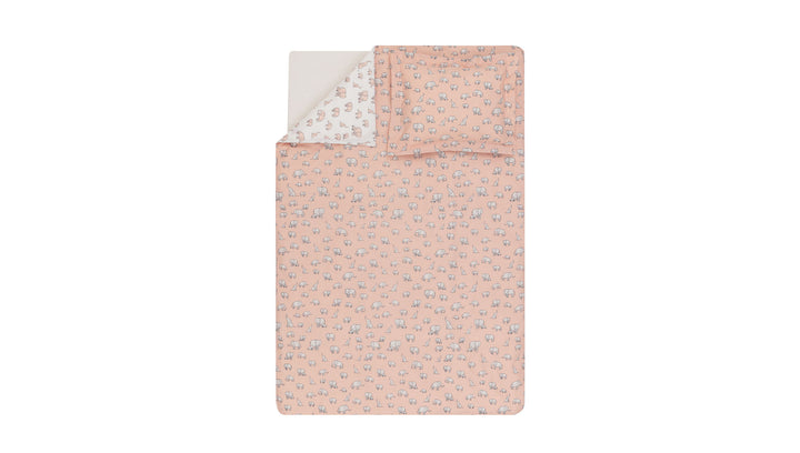 Baby Bedding Set Poovey, for Crib, 100% Renforcé Cotton, pink, 100x150 cm