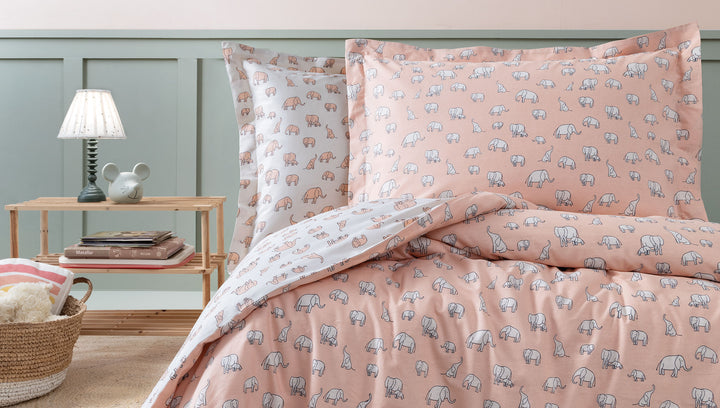 Kids' Bedding Set Poovey, 100% Renforcé Cotton, pink, 160x220 cm