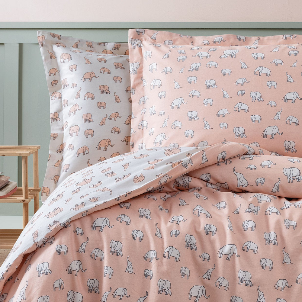 Kids' Bedding Set Poovey, 100% Renforcé Cotton, pink, 160x220 cm