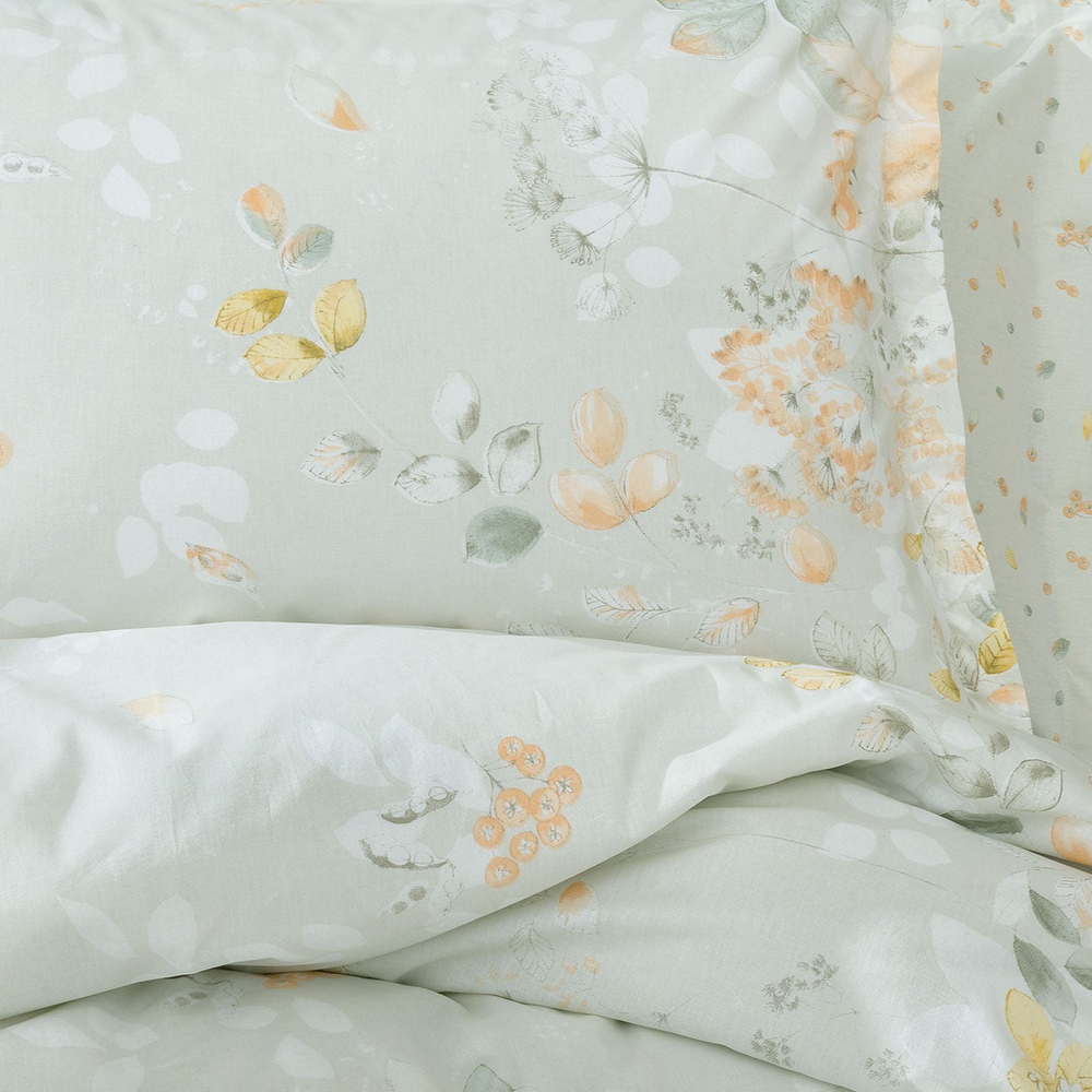 Renforcé Cotton Duvet Cover Set Merri, with Bed Sheet, 160x220 cm