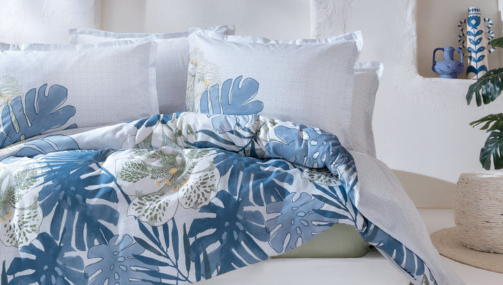 Cotton Sateen Duvet Cover Set Corinna, with Bed Sheet, 240x220 cm