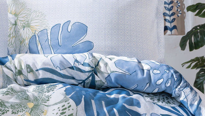 Cotton Sateen Duvet Cover Set Corinna, with Bed Sheet, 240x220 cm
