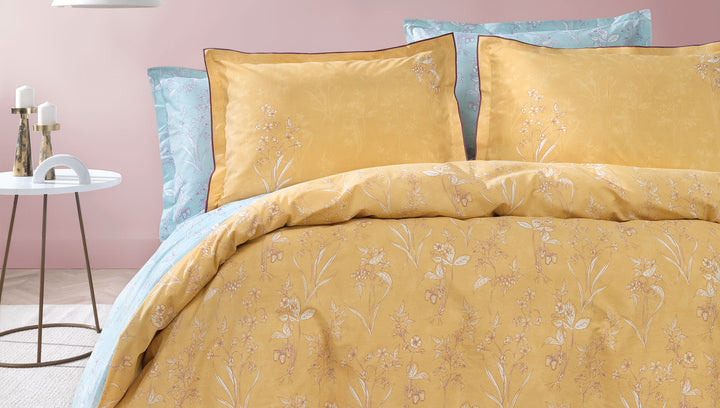 Renforcé Cotton Duvet Cover Set Menard, with Bed Sheet, 240x220 cm