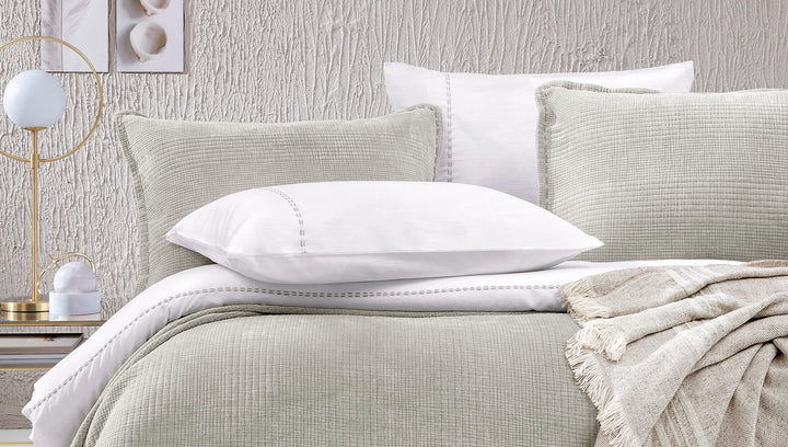 Bedspread Set King, with Pillowcases, grey, 250x260 cm