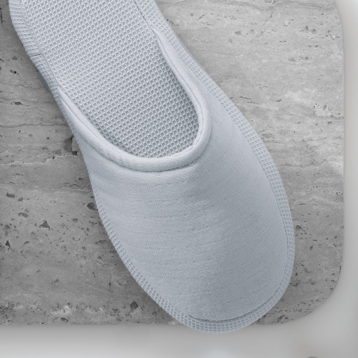 Waffle Slippers Harold, 100% Cotton, grey, size 42-44